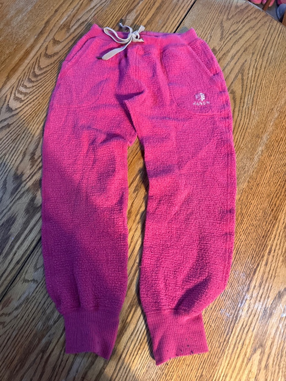 Rare Janus Norway Merino Wool blend Kids Jogger Sweatpants Pink  Super hard to g